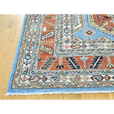 Shahbanu Rugs Peshawar Blue Wool Hand-knotted Tribal Area Rug (9'2 x 12'3)