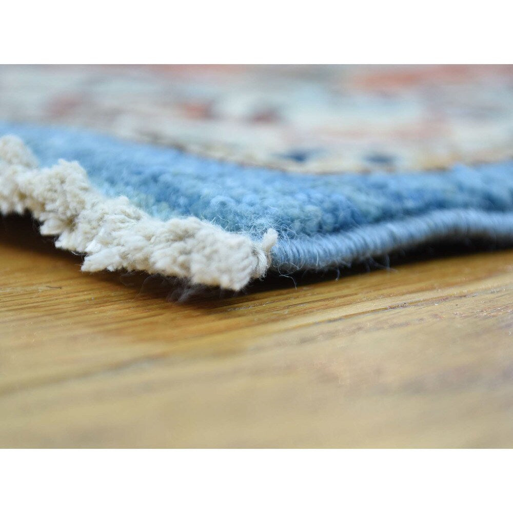 Shahbanu Rugs Peshawar Blue Wool Hand-knotted Tribal Area Rug (9'2 x 12'3)