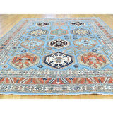 Shahbanu Rugs Peshawar Blue Wool Hand-knotted Tribal Area Rug (9'2 x 12'3)