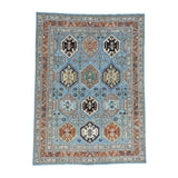 Shahbanu Rugs Peshawar Blue Wool Hand-knotted Tribal Area Rug (9'2 x 12'3)