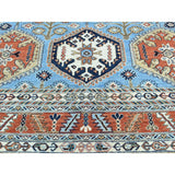 Shahbanu Rugs Peshawar Blue Wool Hand-knotted Tribal Area Rug (9'2 x 12'3)