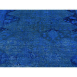 Shahbanu Rugs Hand-Knotted Pure Wool Overdyed Bakhtiari Worn Oriental Rug (5'5x9'1)