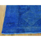 Shahbanu Rugs Hand-Knotted Pure Wool Overdyed Bakhtiari Worn Oriental Rug (5'5x9'1)