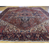 Shahbanu Rugs Semi-antique Persian Heriz Oversize Hand-knotted Rug (11'1 x 14'2)