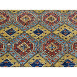 Shahbanu Rugs Hand-Knotted Super Kazak Pure Wool Khorjin Design Oriental Rug (2'8x4'5) - Multi