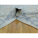 Shahbanu Rugs Kerman Whitewash Hand-knotted Wool Zero Pile Shaved Thin Rug (9'8 x 13'2)