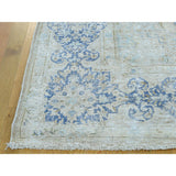 Shahbanu Rugs Kerman Whitewash Hand-knotted Wool Zero Pile Shaved Thin Rug (9'8 x 13'2)