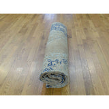 Shahbanu Rugs Kerman Whitewash Hand-knotted Wool Zero Pile Shaved Thin Rug (9'8 x 13'2)