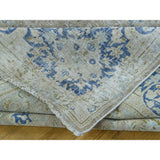 Shahbanu Rugs Kerman Whitewash Hand-knotted Wool Zero Pile Shaved Thin Rug (9'8 x 13'2)