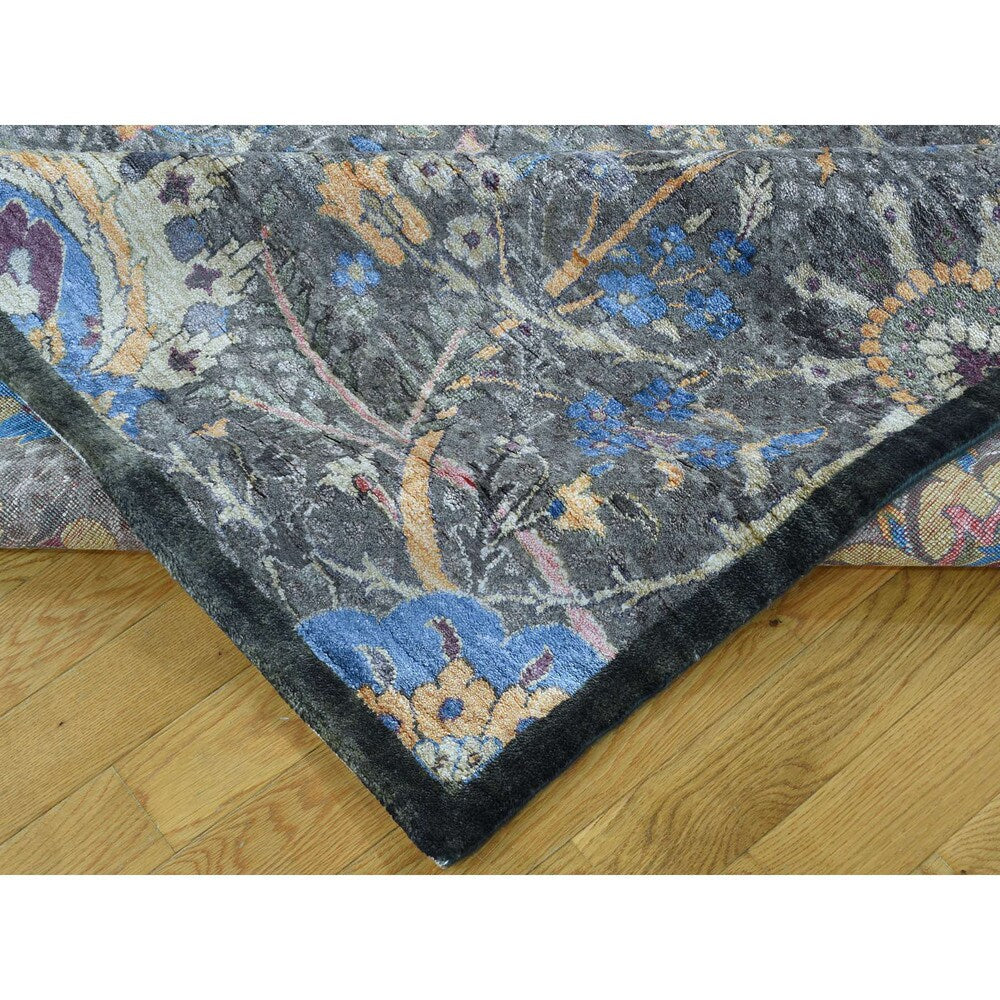 Shahbanu Rugs Handmade Ancient Persian Design Wool And Silk Oriental Rug