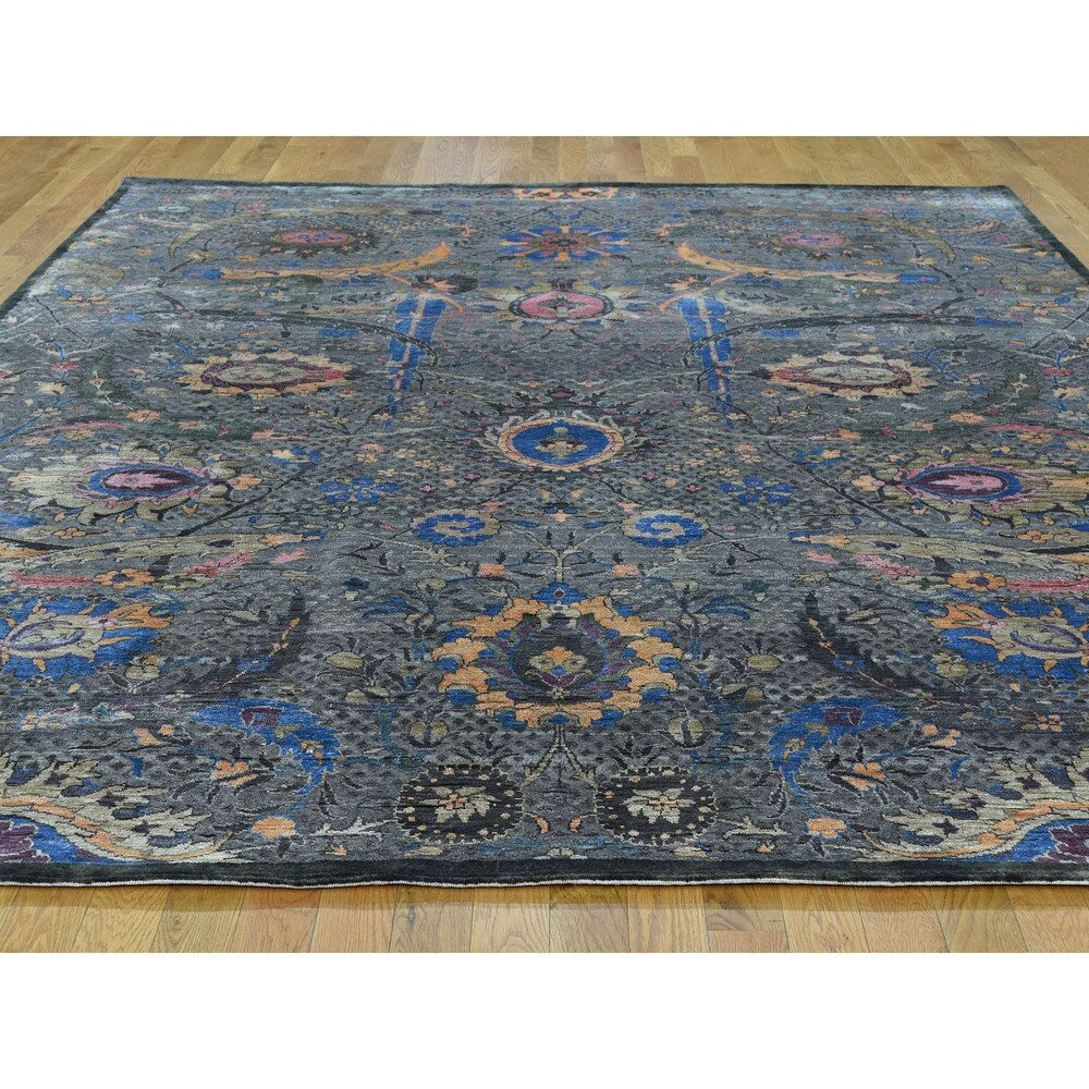 Shahbanu Rugs Handmade Ancient Persian Design Wool And Silk Oriental Rug