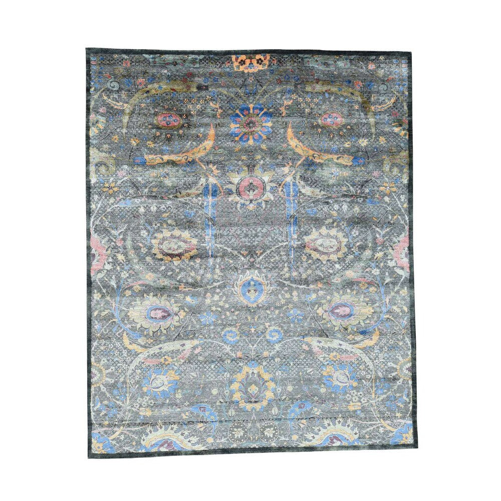 Shahbanu Rugs Handmade Ancient Persian Design Wool And Silk Oriental Rug