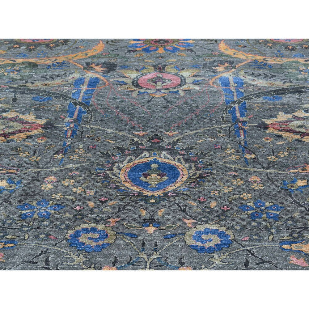Shahbanu Rugs Handmade Ancient Persian Design Wool And Silk Oriental Rug