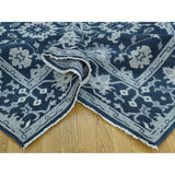 Shahbanu Rugs Handmade Turkish Knot Oushak Cropped Thin Pure Wool Rug