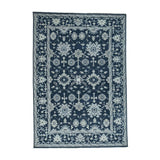 Shahbanu Rugs Handmade Turkish Knot Oushak Cropped Thin Pure Wool Rug