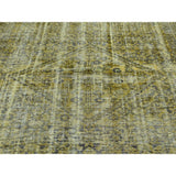Shahbanu Rugs Handmade Worn Persian Hamadan Overdyed Pure Wool Oriental Rug