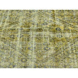Shahbanu Rugs Handmade Worn Persian Hamadan Overdyed Pure Wool Oriental Rug