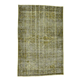 Shahbanu Rugs Handmade Worn Persian Hamadan Overdyed Pure Wool Oriental Rug
