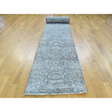 Shahbanu Rugs Mamluk Design Undyed Natural Wool Hand-Knotted XL Runner Rug (2'7x20'0)