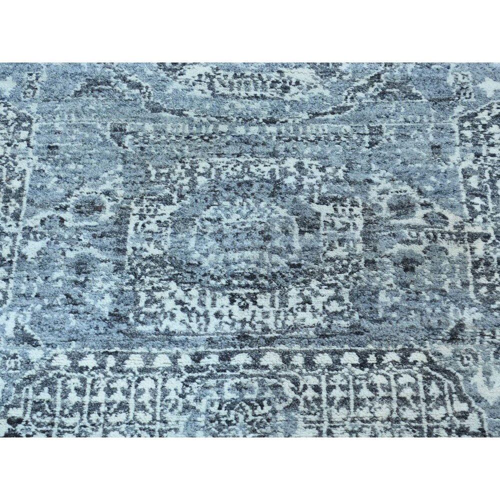 Shahbanu Rugs Mamluk Design Undyed Natural Wool Hand-Knotted XL Runner Rug (2'7x20'0)