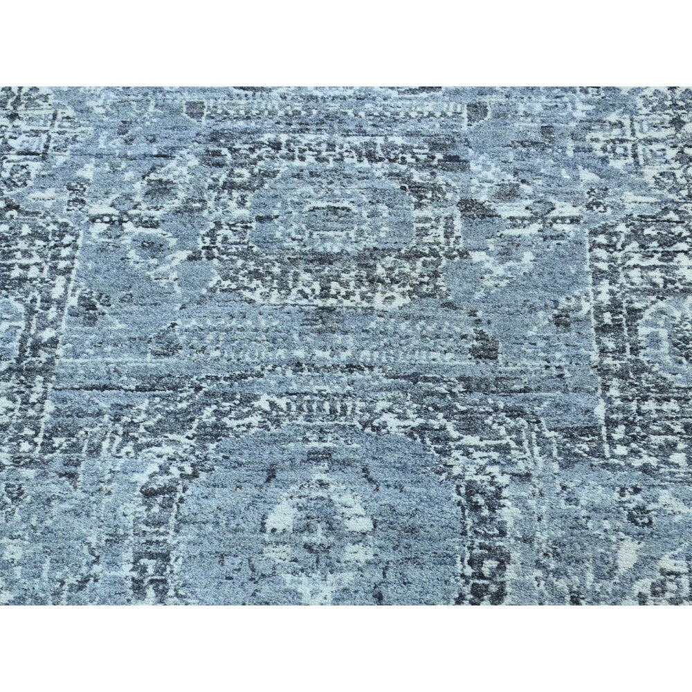 Shahbanu Rugs Mamluk Design Undyed Natural Wool Hand-Knotted XL Runner Rug (2'7x20'0)