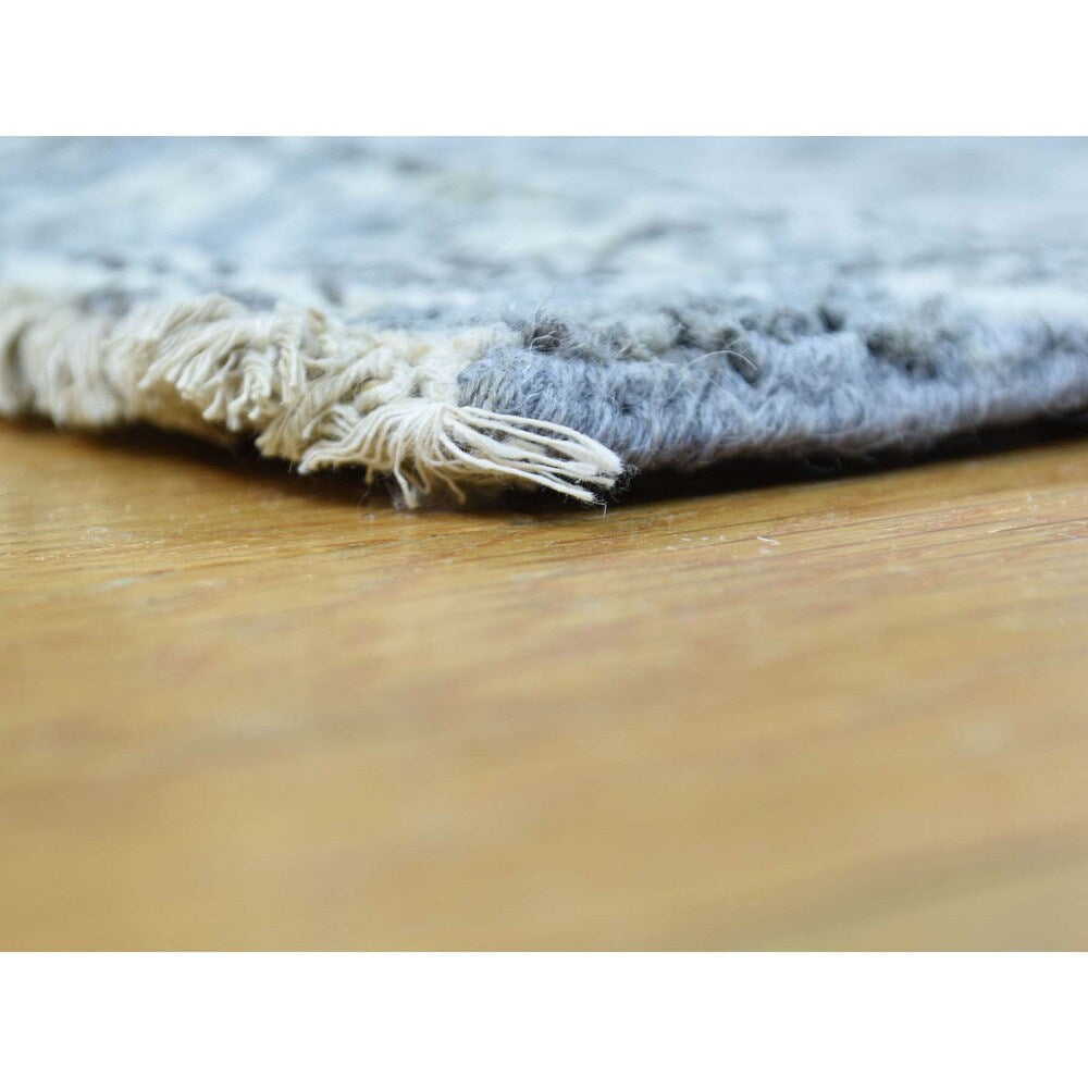 Shahbanu Rugs Mamluk Design Undyed Natural Wool Hand-Knotted XL Runner Rug (2'7x20'0)