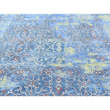 Shahbanu Rugs Oxidized Wool With Silk Abstract Design Handmade Rug - Multi