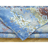 Shahbanu Rugs Oxidized Wool With Silk Abstract Design Handmade Rug - Multi