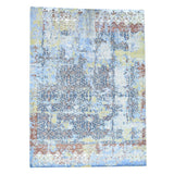 Shahbanu Rugs Multicolored Oxidized Wool and Silk Abstract Handmade Rug - Multi