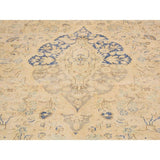 Shahbanu Rugs Pure Wool Vintage White Wash Persian Kerman Hand-Knotted Rug (10' x 13')