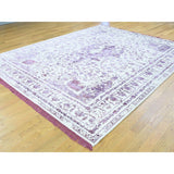 Shahbanu Rugs Wool and Silk Handmade Broken Persian Design Rug