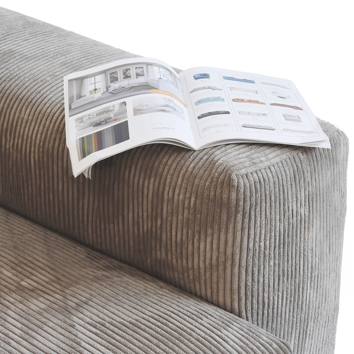 180'' Leathaire Upholstered Sofa Modular Sectional Sofa with Ottoman