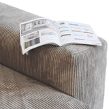 180'' Leathaire Upholstered Sofa Modular Sectional Sofa with Ottoman