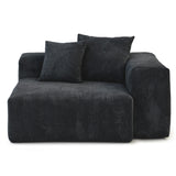 180'' Leathaire Upholstered Sofa Modular Sectional Sofa with Ottoman