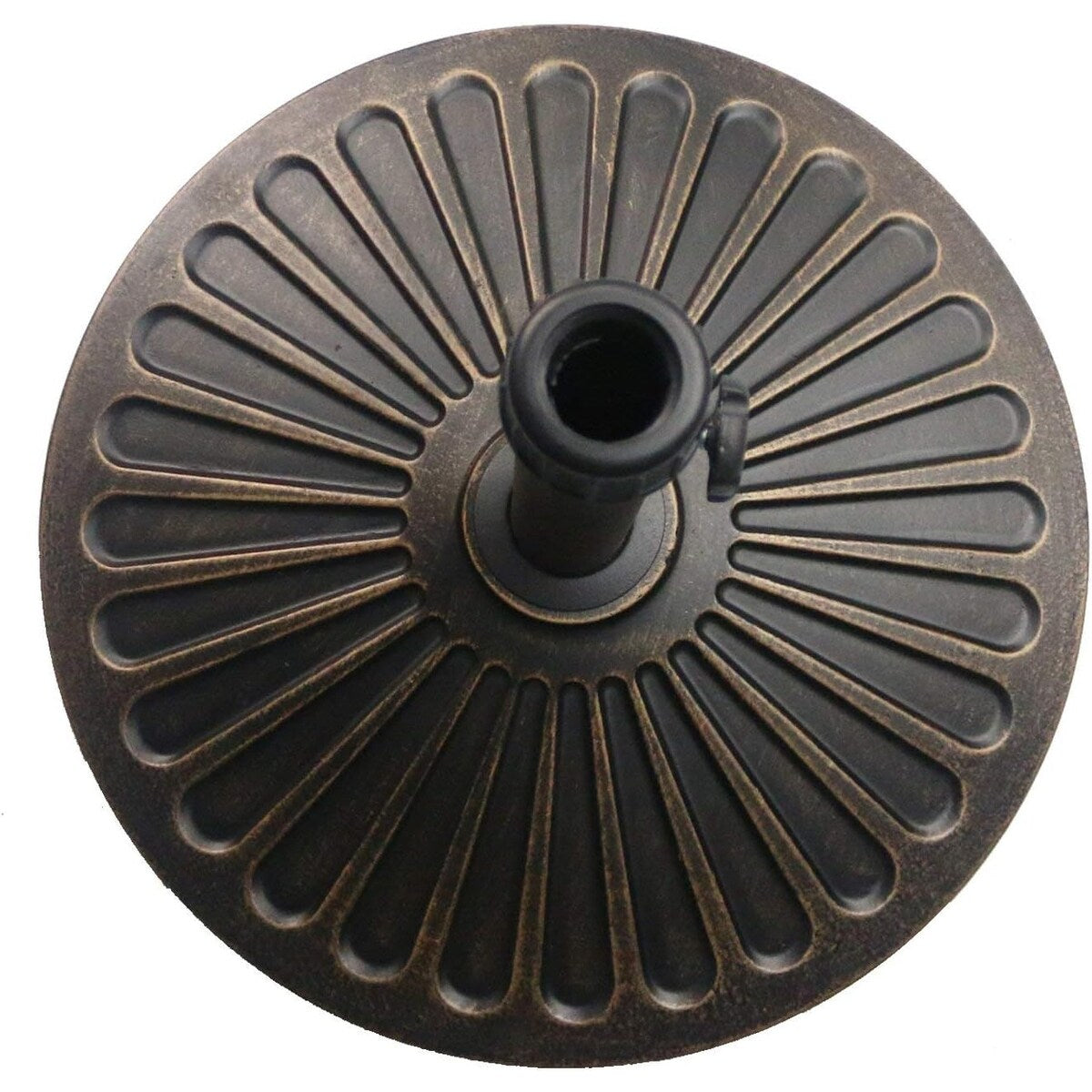 18" 30.2-lbs Heavy Duty Round Antiqued Umbrella Base for Patio