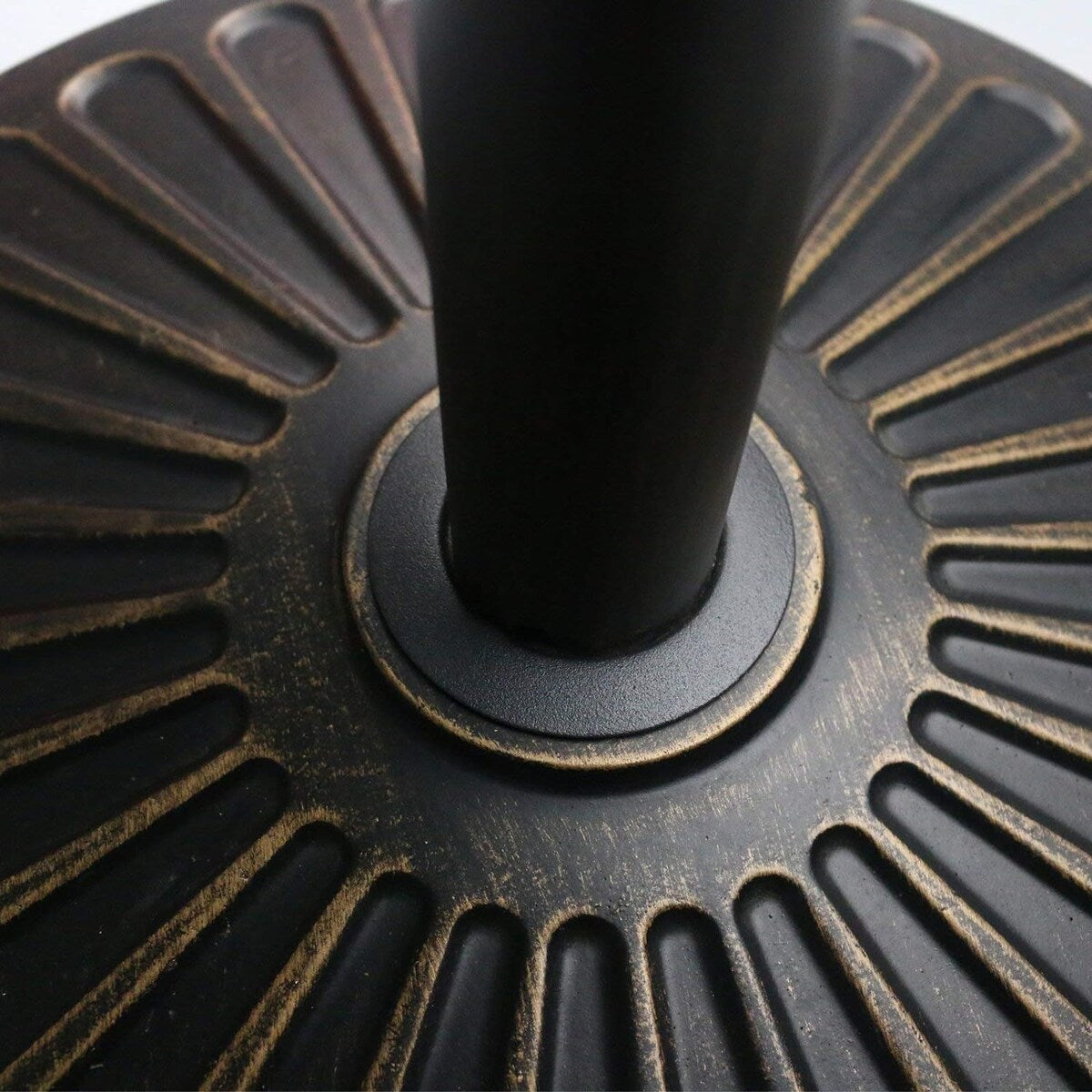 18" 30.2-lbs Heavy Duty Round Antiqued Umbrella Base for Patio