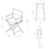18" Director's Chair Black Frame-Garden Vine Natural - 21.75"W x 17"D x 33.75"H
