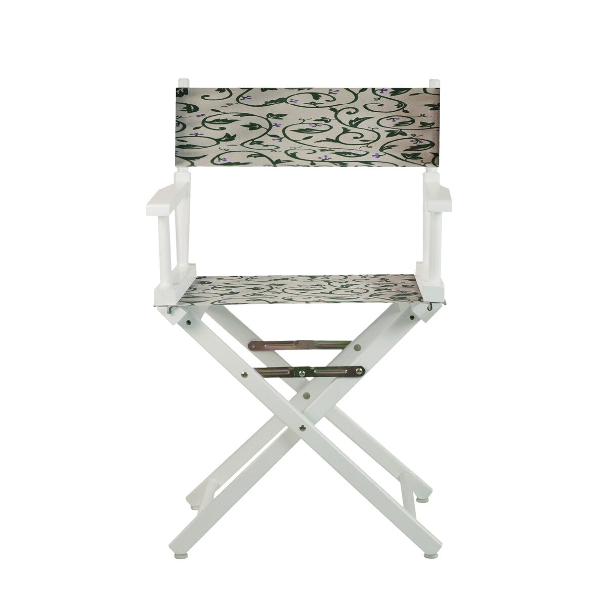 18" Director's Chair White Frame-Garden Vine Natural - 21.75"W x 17"D x 33.75"H