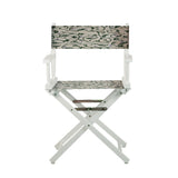 18" Director's Chair White Frame-Garden Vine Natural - 21.75"W x 17"D x 33.75"H
