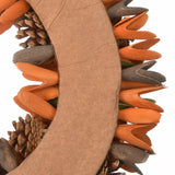 National Tree Company Artificial Autumn Wreath with Flower Petals, Pine Cones, Berry Clusters, 18 Inches