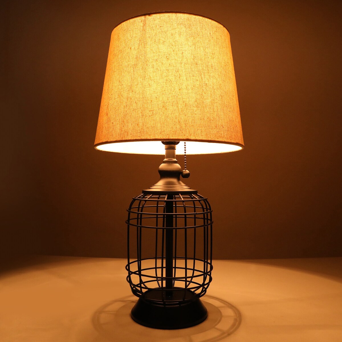 CO-Z 18" Industrial Birdcage Table Lamp, Set of 2