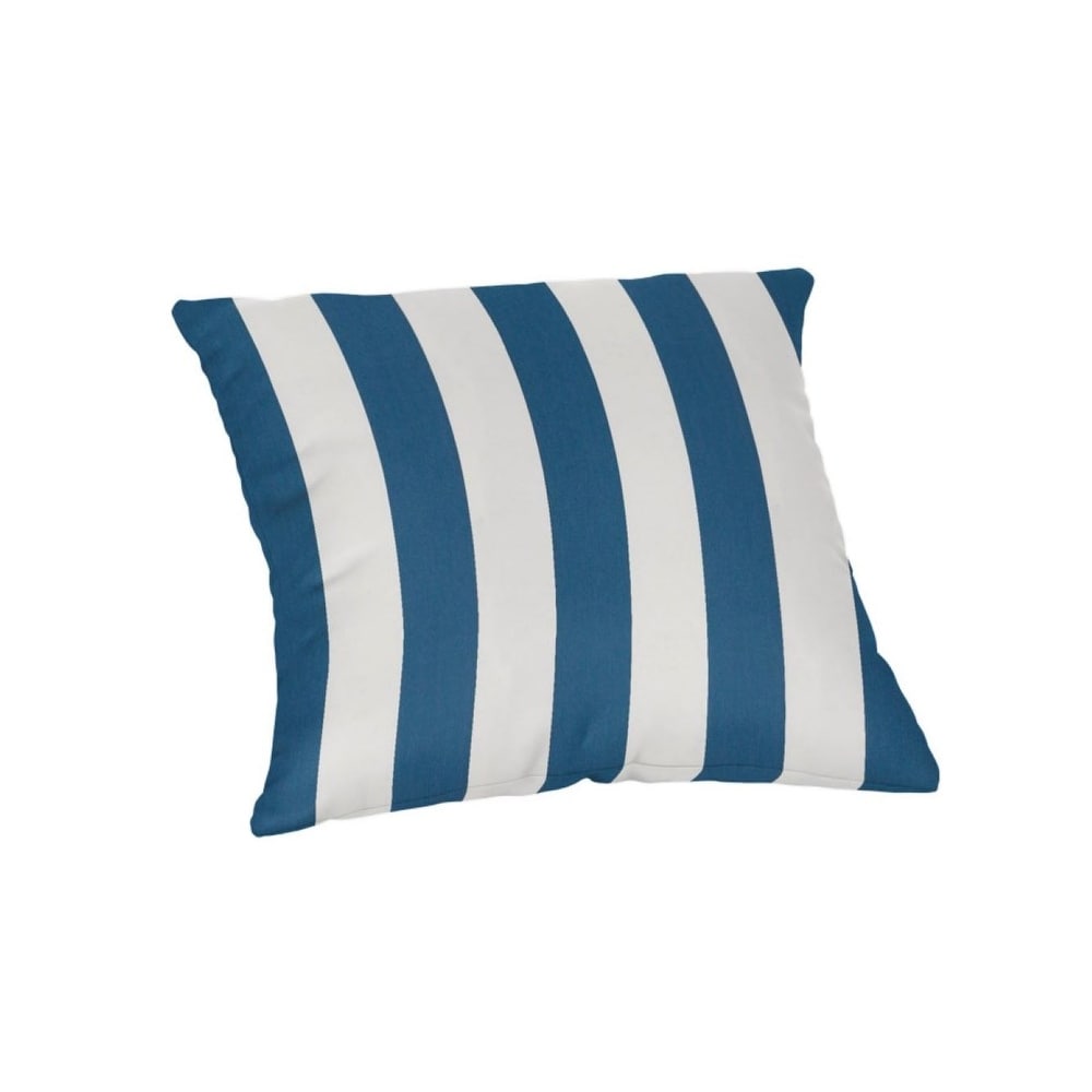 Sunbrella&reg; Stripe Fabric 1-Piece Indoor/Outdoor Square Throw Pillow, 18"W x 18"L, Dolce Oasis