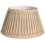 HomeRoots 18" Vintage Gold Shallow Drum Smocked Shantung Lampshade - 18"x18''x10''
