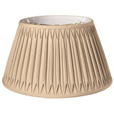 HomeRoots 18" Vintage Gold Shallow Drum Smocked Shantung Lampshade - 18"x18''x10''