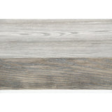 18' Grey Brush Veneer and Stainless Steel Bench
