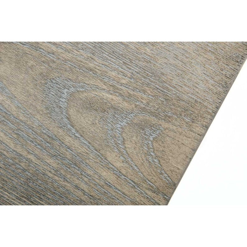 18' Grey Brush Veneer and Stainless Steel Bench