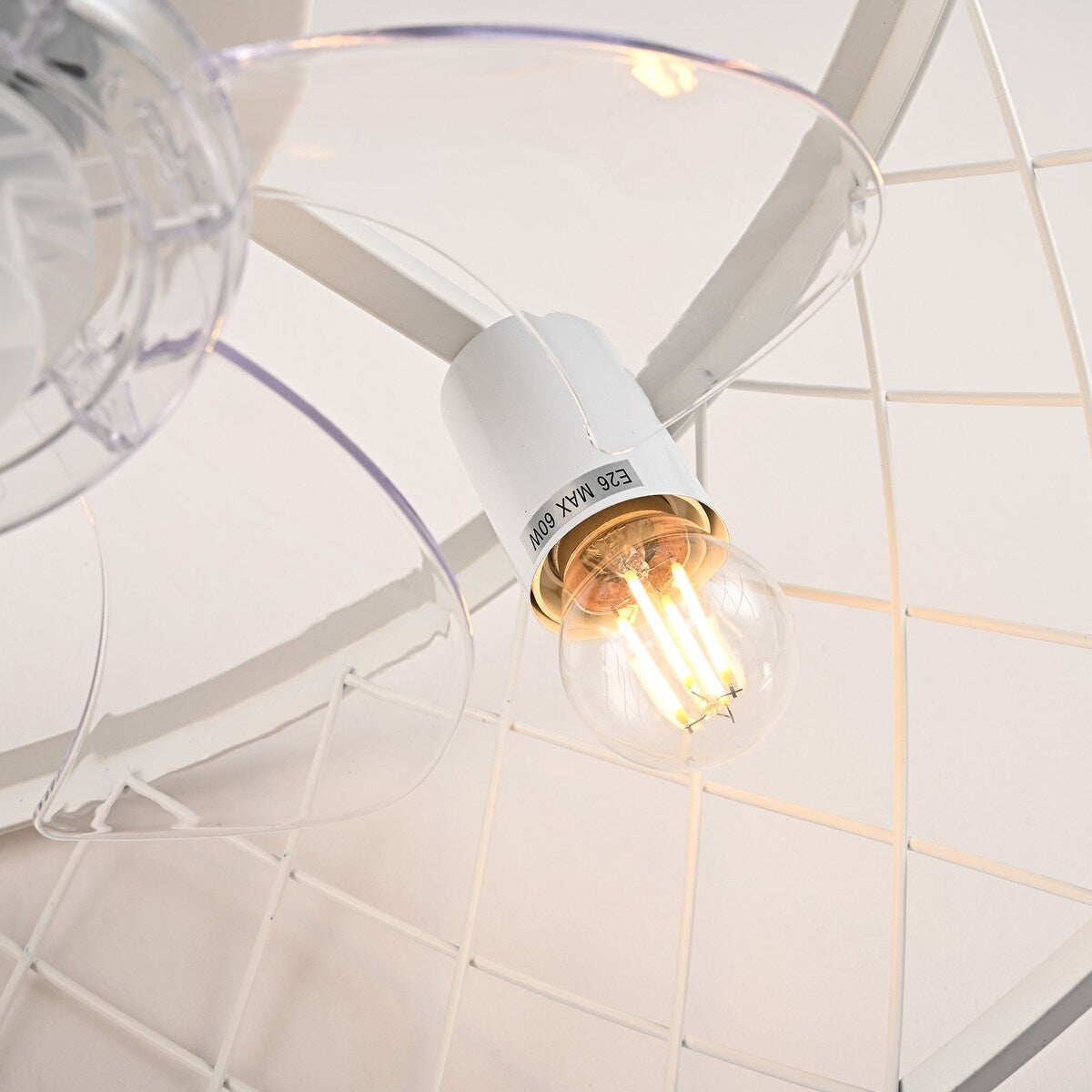 18'' Ceiling Fan with Lights and Remote - White