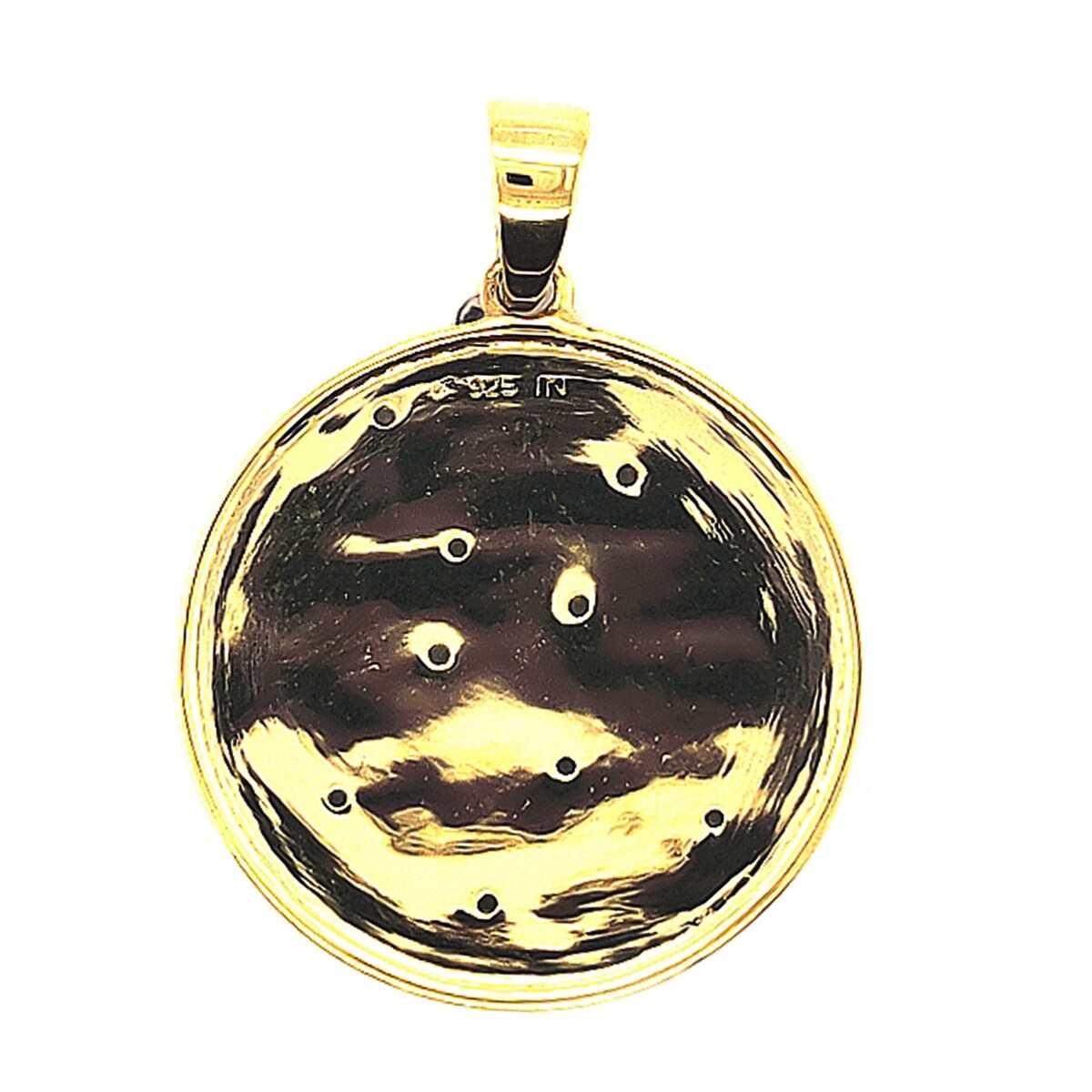 18k Yellow Gold Over Sterling Silver, Virgo Zodiac Sign Pendant-Necklaces