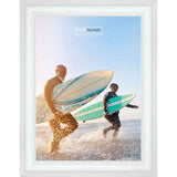 18x10 Contemporary White Complete Wood Picture Frame with UV Acrylic, Foam Board Backing, & Hardware