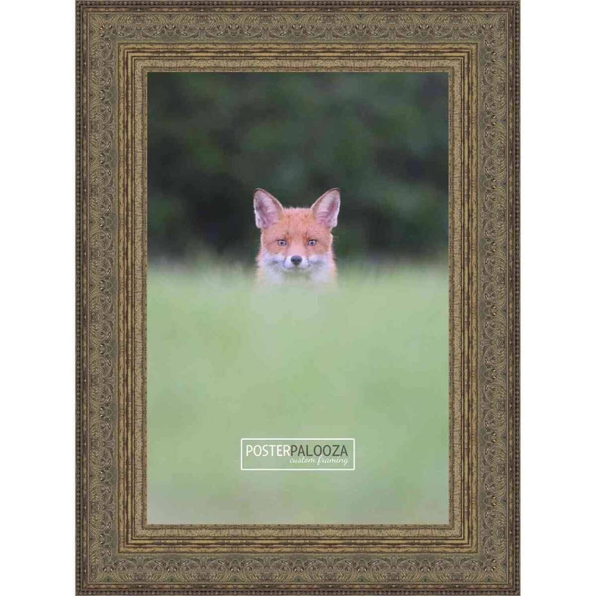 18x11 Ornate Antique Gold Complete Wood Picture Frame with UV Acrylic, Foam Board Backing, & Hardware